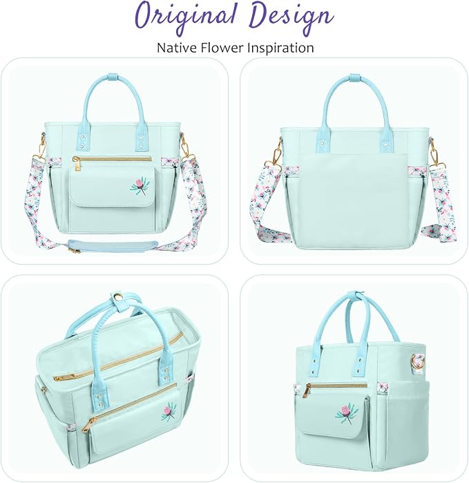 GLORIEROO Deluxe Insulated Lunch Box Bag Women - Leakproof Waterproof Cooler with Multi Pockets Removable Strap for Work Picnic - Teacher Mothers Day Christmas Birthday Gifts