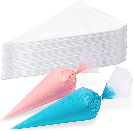 Homrelaxy 200 Pcs 12 Inch Tipless Piping Bags, Disposable Thick Plastic Pastry Bags for Frosting, Anti-Burst Icing Bag for Decorating Cakes, Cupcakes, Cookies & Baking