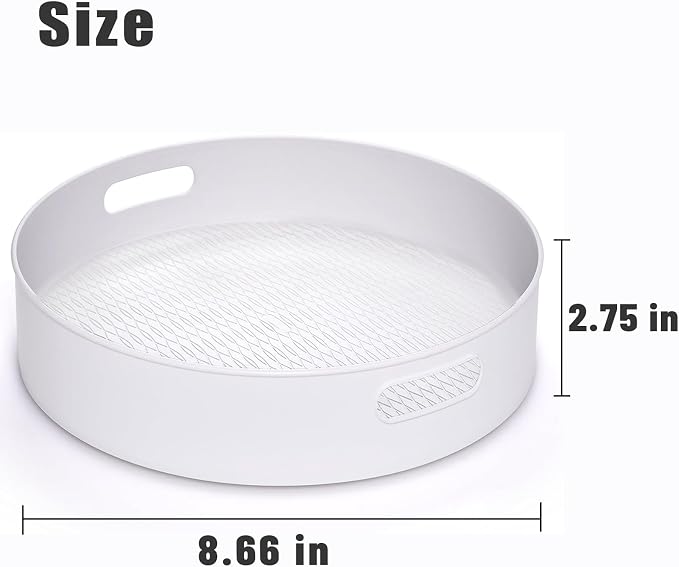 Lazy Susan Turntable 8.66 in 360 ° Rotates Multipurpose Round Turntable for Cabinet, Pantry, Kitchen, Countertop, Fridge, Bathroom Organizer (Small)
