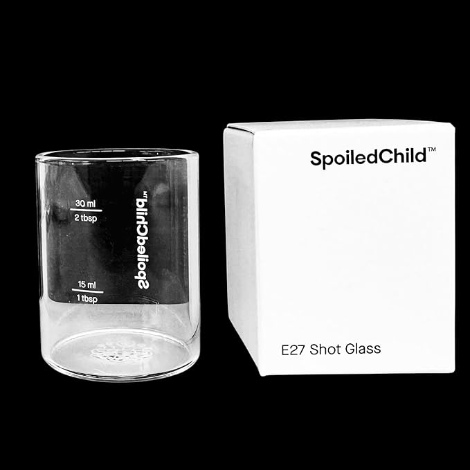 Spoiled Child E27 Shot Glass 30ml Clear Glass Small Measuring Cup