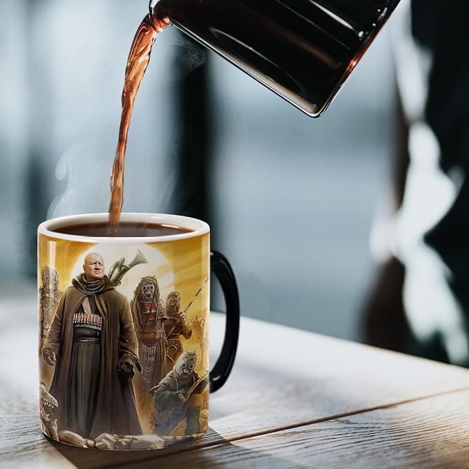 Morphing Mugs Star Wars – The Book of Boba Fett – Tusken Raiders – One 11 oz Color Changing Ceramic Mug – Image Revealed When HOT Liquid Is Added! MMUG1483