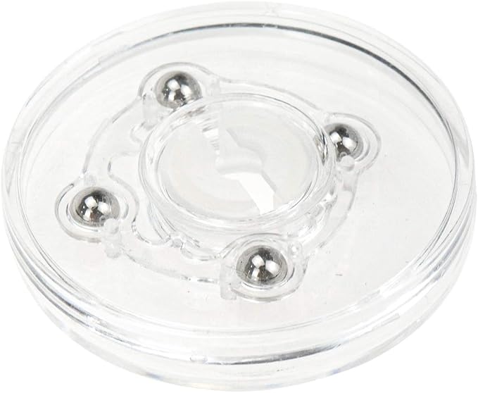 Geesatis 4 Pcs Acrylic Tiny Lazy Susan 2.5 inch Rotating Turntable Organizer Bearings Round Swivel Plate, Smooth Swivel Plate for Kitchen Base Turn Dining Table, Clear