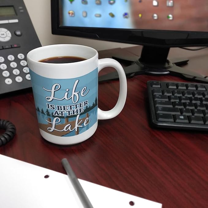 ThisWear Lake Themed Gifts Life Is Better at the Lake Mug Set