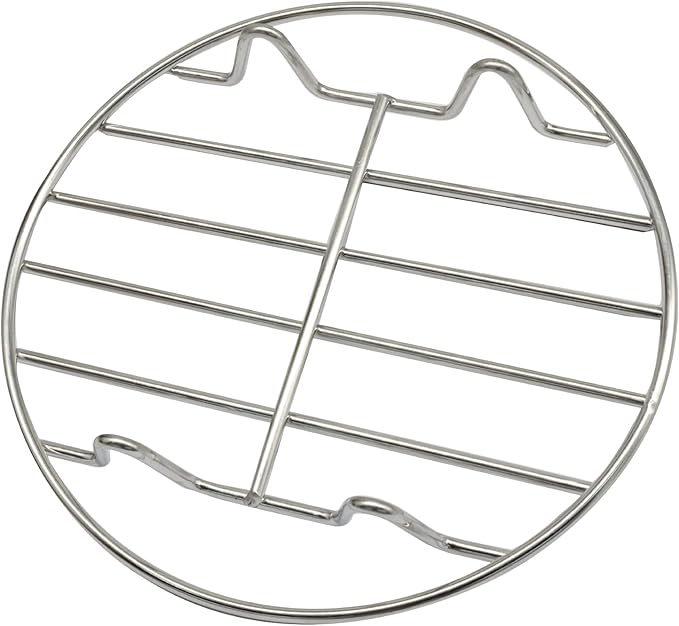 1 Pack 7 Inch Stainless Steel Cooling Rack, Steaming Steamer Rack Baking Baking Rack, Adjustable Stand for Kitchen/Outdoor Cooking