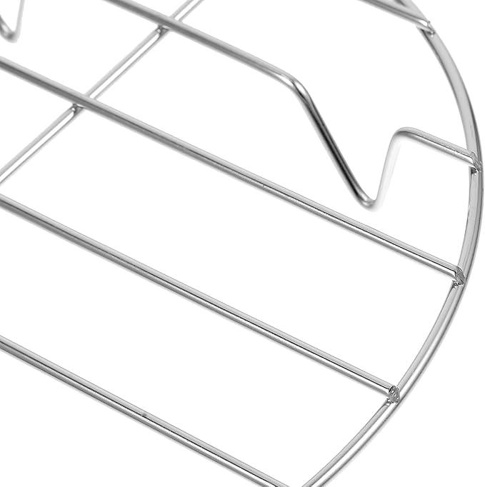 Round Steamer Rack: Stainless Steel Cooling Baking Roasting Rack, 11.61 Inch/29.5 Cm Barbecue Grates, for Cookie Cake Pizza Pan Oven Tea Pot Trivet