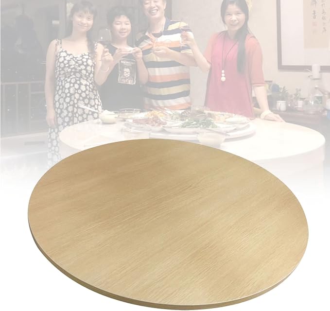 Rotating Round Lazy Susan Dining Table Tray, 20in-36in Wood Dining Table Turntable, 360° Turntable Serving Plate Tabletop Organizer, Hotel Tabletop Service Plate,Large Wooden Turntable Lazy