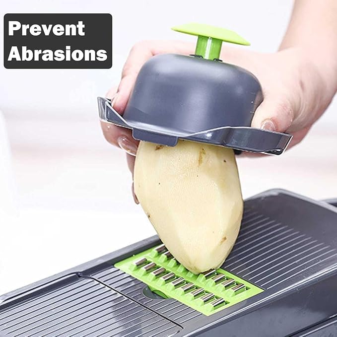 12 in 1 Pro Vegetable Chopper with Container, Multifunctional Veggie Chopper Dicer,Salad Chopper Box, Mandoline Slicer,Food Chopper with Sharp Blades, Easy to Clean
