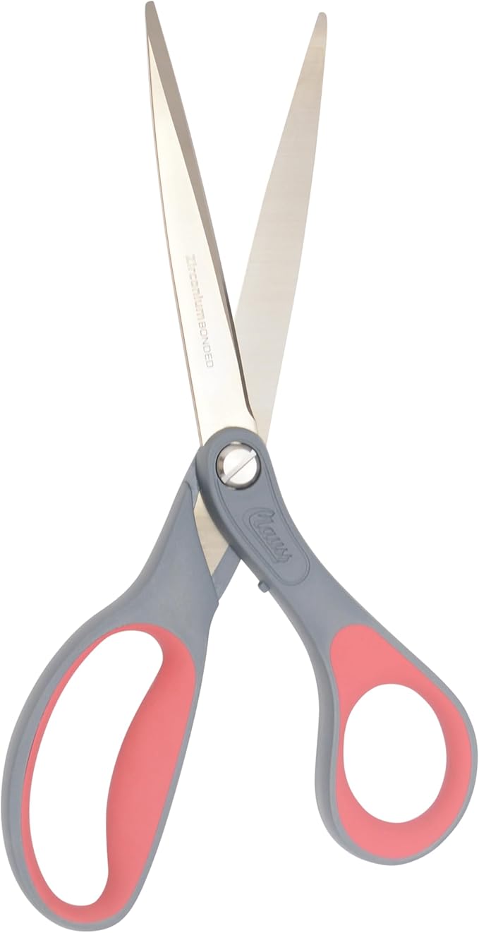 Clauss Industrial Heavy-Duty Zirconium Bonded Scissors, Ergonomic Overmolded Handle, Precision-Ground Blades, 10-Inch
