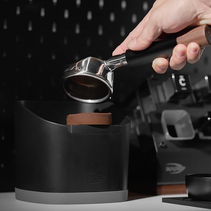 IKAPE Espresso Impact Tamper & Gravity Distributor Set 53.3mm – Complete Barista Kit with Knock Box, Cleaning Brush & Towel – Professional Coffee Accessories for Home Espresso