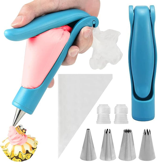 Cake Decorating Pen Kit,Reusable DIY Cake Decorating Piping Bags and Nozzles, Dessert Decorating Syringe for Decorating Cakes Pastries & Cupcakes Icing Cream Syringe