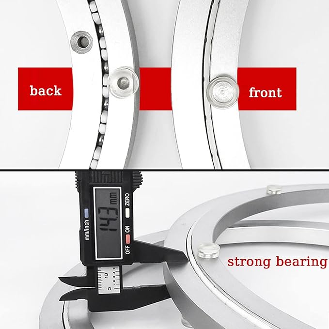 HORV Turntable Bearing Round Rotating Lazy Susan Hardware Round Swivel Plate Table Turntable Accessories Large Tray Stand Kitchen Tabletop Organizer Silent Heavy Loads for cake decor TV stand (Size :