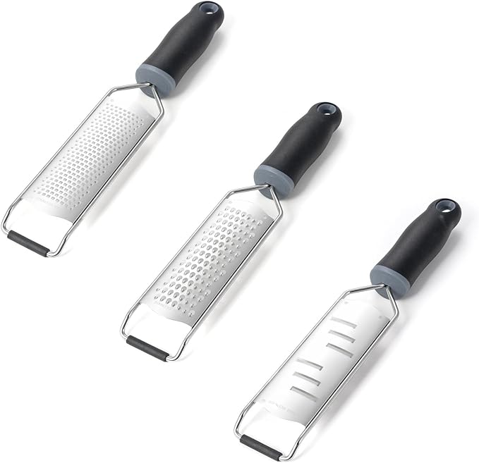 Hard Cheese Grater Hand Held Parmesan Cheese Shaver Food Shredder Tool Stainless Steel with Non Slip Rubber Foot(Heart,Black)