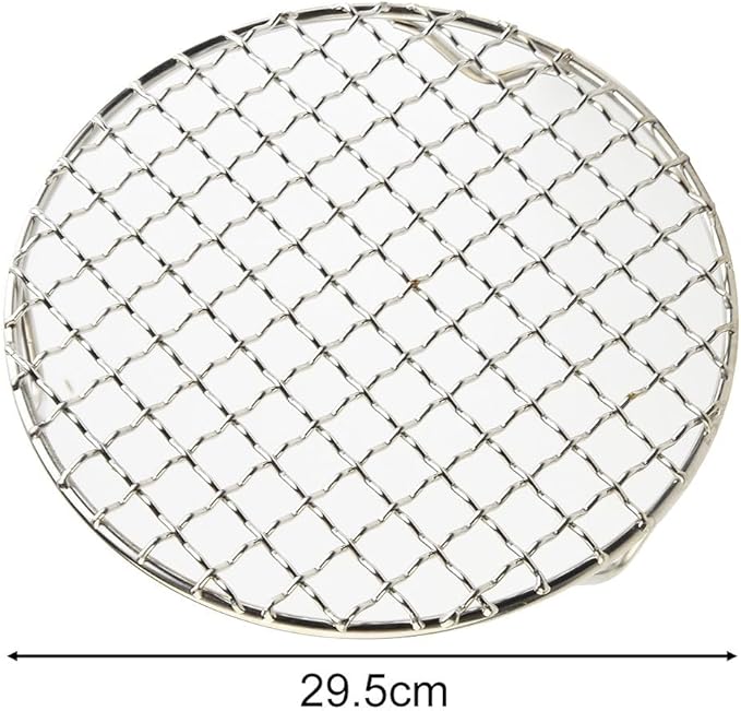 201 Stainless Steel Round Cooling Rack, 1.8mm Thick Wire Grid With 3 Legs For Baking Grilling Drying Pies Cakes Pizza Oven Use Silver(29.5cm)