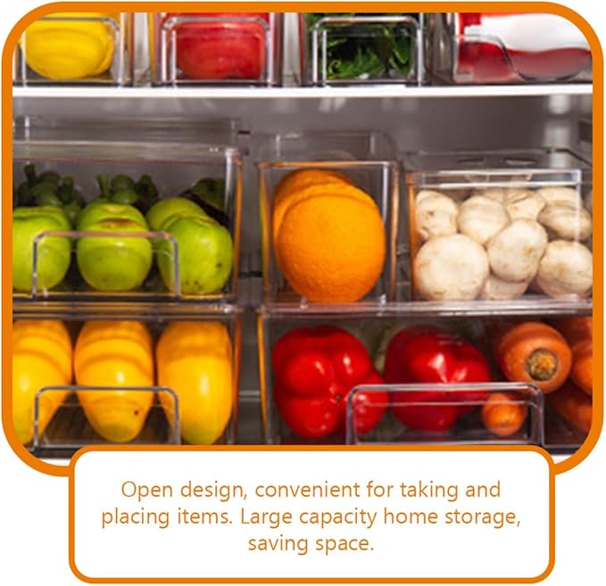 CHILDWEET 2pcs Large Kitchen Storage Boxes Fruit Containers Vegetable Organizer Fridge Sealing Bins Food Storage Pantry Organization