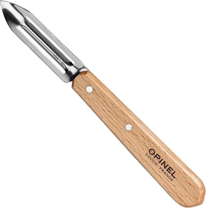 OPINEL Essential No.115 Peeler, Hornbeam Wood Handles, Made in France (Natural)