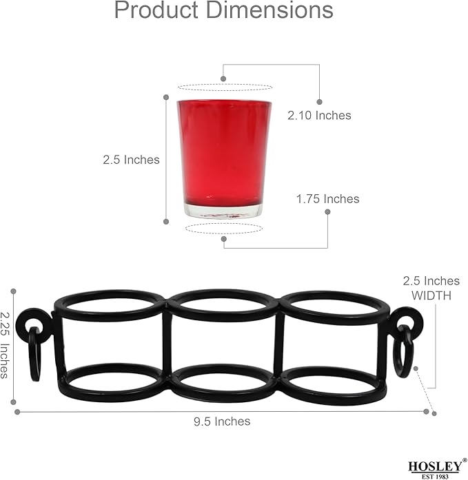 Hosley 9-Inch Tea Light Candle Holder - Elegant Coffee Table Accent, Modern Home Decor Piece for Room Decor - Ideal for Living Room and Office Spaces, Idea