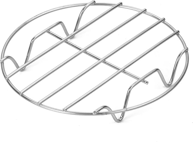 1 PC 5.9 Inch Round Cooking Rack, Stainless Steel Baking Cooling Steaming Grilling Rack, Fits Air Fryer Stockpot Pressure Cooker Round Cake Pan, Oven & Dishwasher Safe