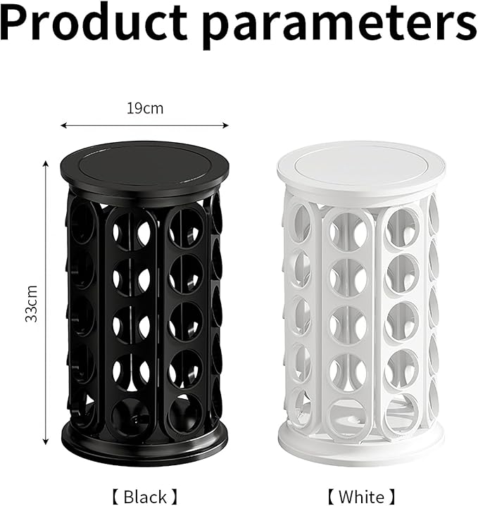 SAVORI Coffee Pod Storage Carousel Holder Organizer Compatible with 40 Keurig K-Cup Pods (Black)