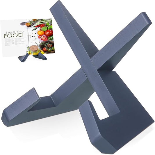 Cookbook Stand for Kitchen, Recipe Book Holder for Kitchen Counter, Wooden Cookbook Holder, Rustic Cook Book Stand