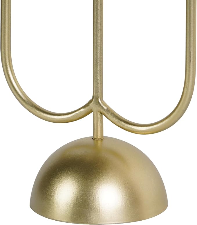 NIKKY HOME Gold Candelabra Candle Holders Centerpieces for Tables, 3 Arm Modern Elegant Metal Taper Candlesticks Stand Fireplace Mantle Decor