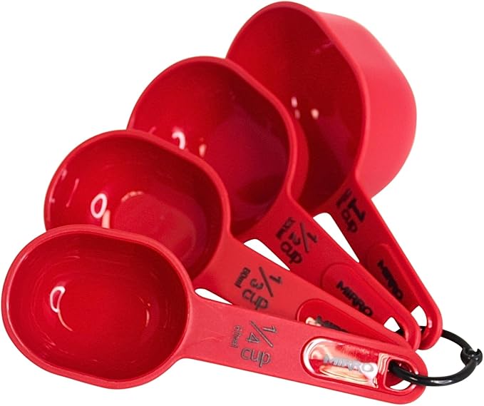 MIRRO 4pc Nested Measuring Cups Set, Red