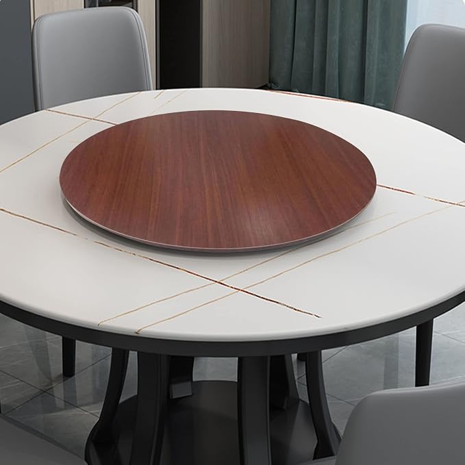 Round Rotating Serving Plate Dining Table Tray, 50-90cm Wooden Lazy Susan Serving Tray, Rotating Serving Board Wooden Turntable, Smooth Rotation, Easy To Share Food,Large Wooden Turntable Lazy