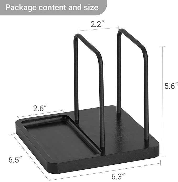 Mkono Napkin Holder for Table Farmhouse Wooden Napkin Dispenser Rustic Paper Napkin Storage for Kitchen Dining Room Coffee Bar, Black (Salt and Pepper Shakers not Included)