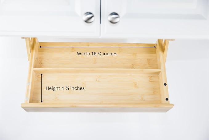 Premium Bamboo Easy Under Mounting Cabinet Spice Storage Rack designed with magnetic closure and locking mechanism