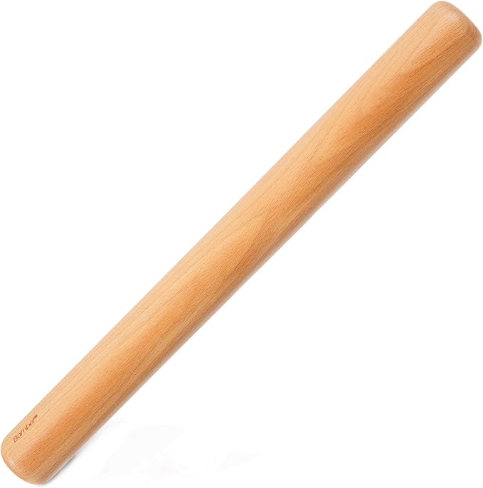 Bamber Wood Rolling Pin for Baking Small Wooden Rolling Dowel Stick Dough Roller for Cookie Dumpling Pastry Pizza Tortilla, 13.4'' by 1.2''