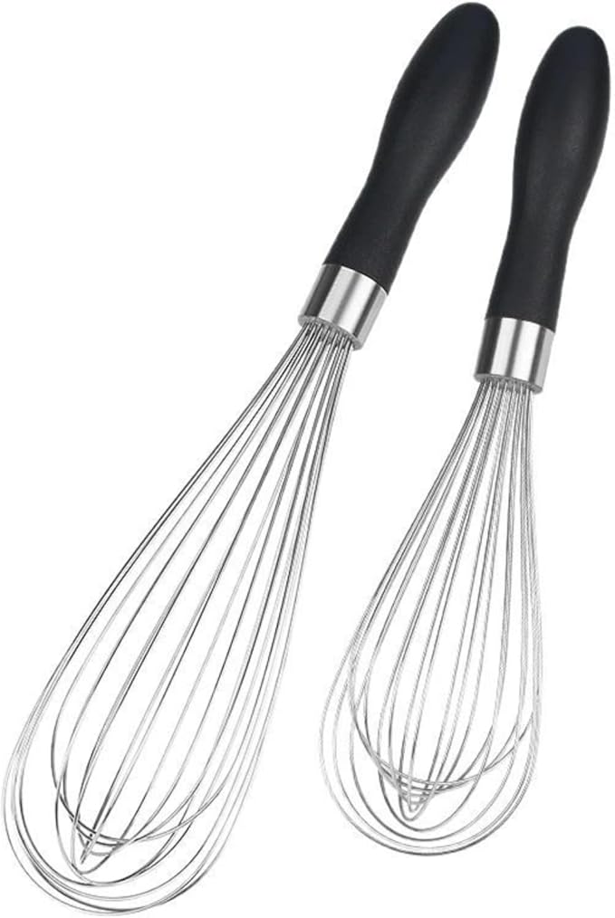 10 12-Inch Balloon Whisk Stainless Steel Manual Egg Beater,Frother Handheld For Cooking Cake Cream Whipping
