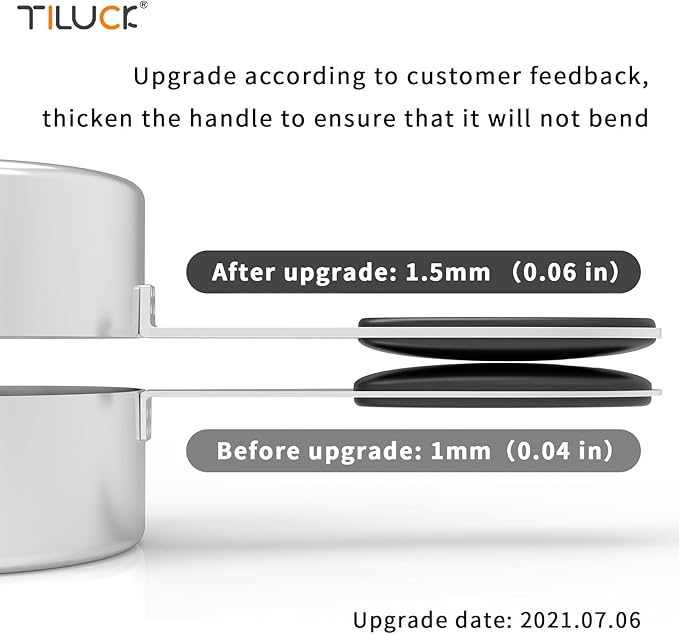 TILUCK Measuring Cups and Spoons Set, Stainless Steel, Kitchen Utensils for Cooking and Baking (12)