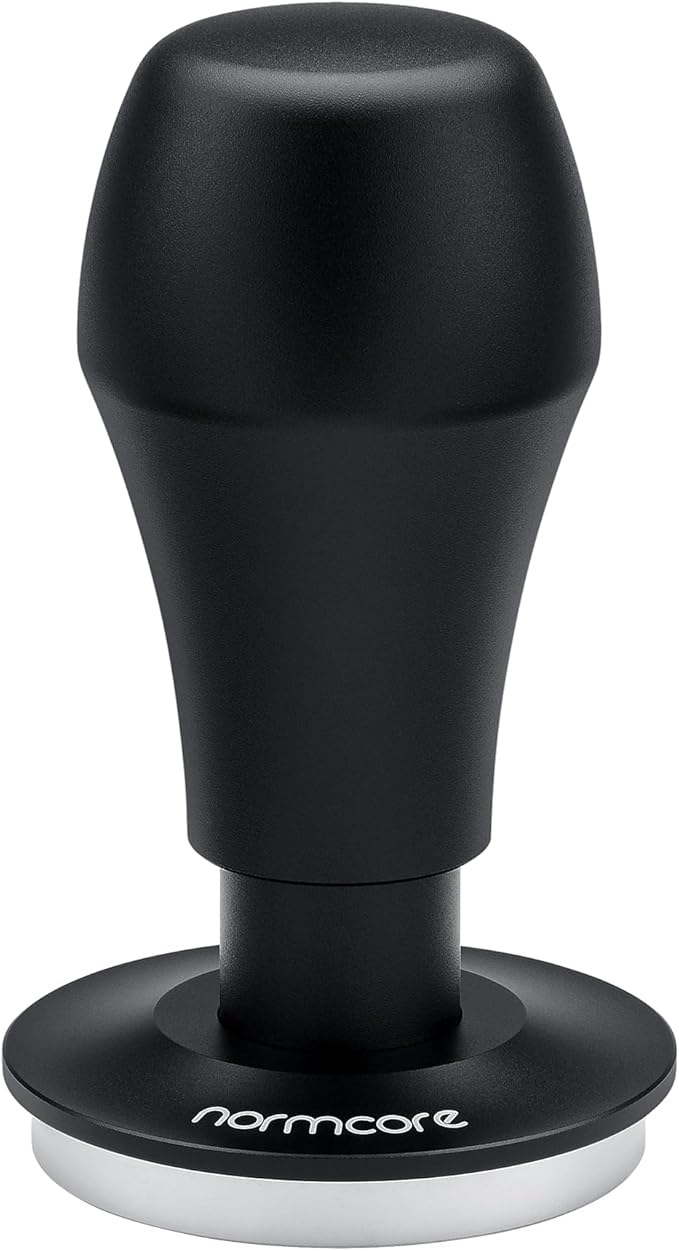Normcore 53.3mm Coffee Tamper V4.1 with Click Sound Feedback, Spring Loaded Tamper with Flat Base, Compatible with 54mm Breville Sage Espresso Machines Portafilter, Black