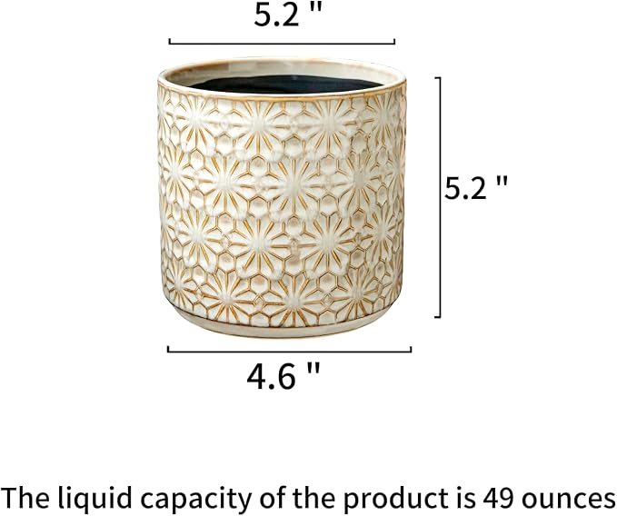WF Utensil Holder, Large Cooking Utensil Holder, Ceramic Cooking Utensil Spoon Spatula, Compatible with Countertop Trash Can Pen Makeup Brush Kitchen Storage Jar (large size)