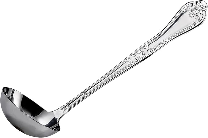 Winco Heavy-Duty Gravy / Soup Ladle, 2 Ounce, 9"