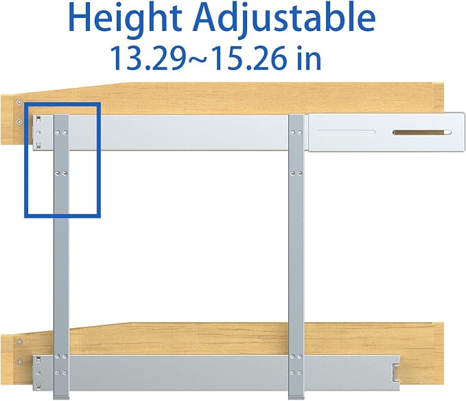 2 Tier Pull Out Cabinet Organizer, 23"W x 21"D Solid Wood Heavy-Duty Base Bottom Assembly Slide out Drawer Shel Cabinet Organization for Kitchen, Pantry, Bathroom