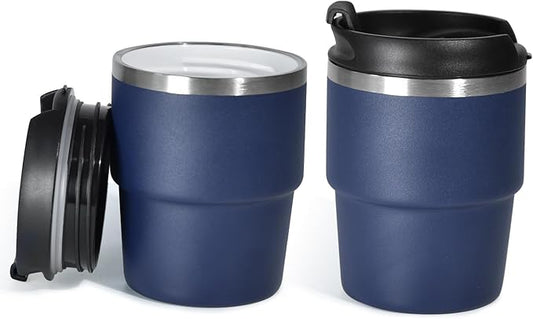 CHLJAR 6oz Espresso Cups, Insulated Espresso Cups Set of 2, Expresso Shots Cup, Stainless Steel Shot Glasses for Coffee, Portable Espresso Travel Mug for Camping