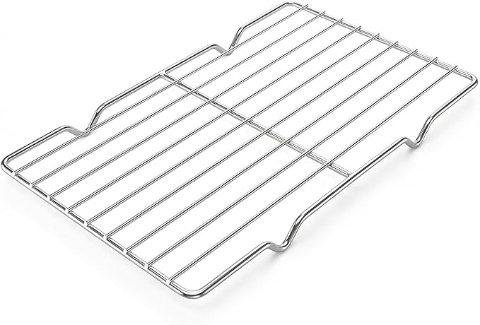 Roasting Rack Stainless Steel Wire Rack for Baking Sheet 6.3 x 10.24 Inch Heavy Duty Wire Grate Oven Grill Oven Cooling Baking Racks with 4 Legs Rectangle Wire-Cooking Racks for Meat