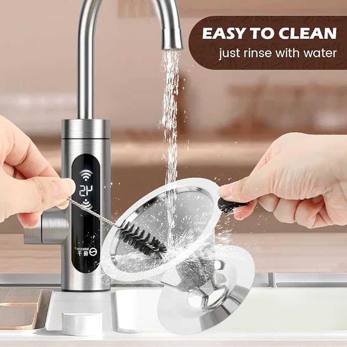 Pour Over Coffee Dripper With Cleaning Brush,Upgraded Double Micro Mesh Filter with Cup Stand,Stainless Steel Coffee Filter,Reusable Coffee Filter,Pour Over Coffee Maker(3-4cup)