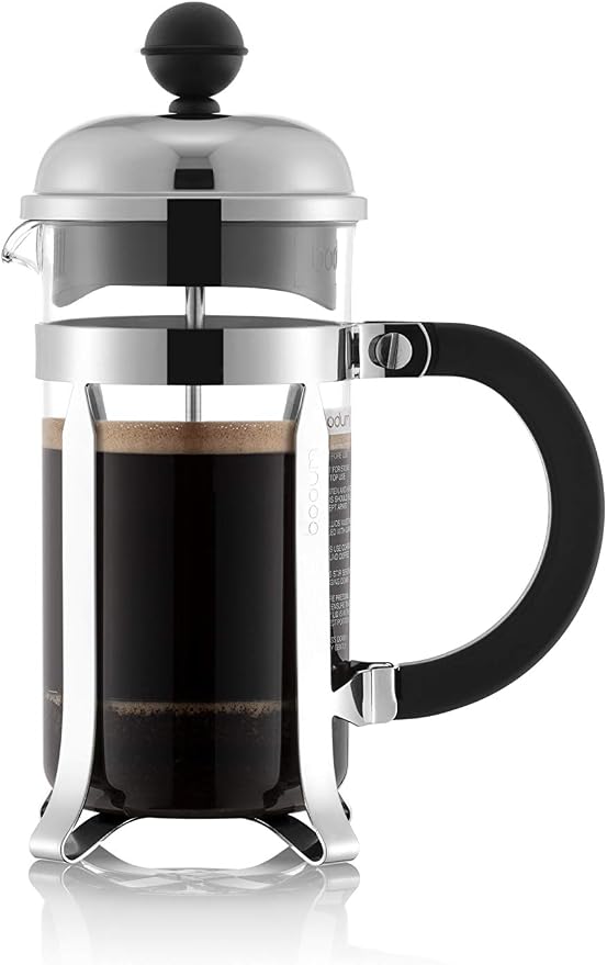 Bodum 12oz Chambord French Press Coffee Maker with BPA-Free Tritan Plastic Carafe, Brushed