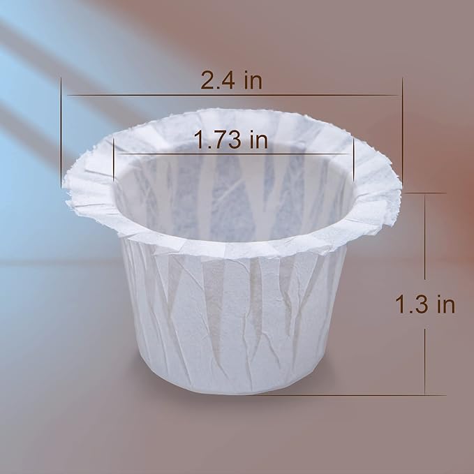 Irmidi Disposable Paper Coffee Filters 200 Count, Compatible with Brewers Single Serve 1.0 and 2.0 Fits All Reusable K Cup
