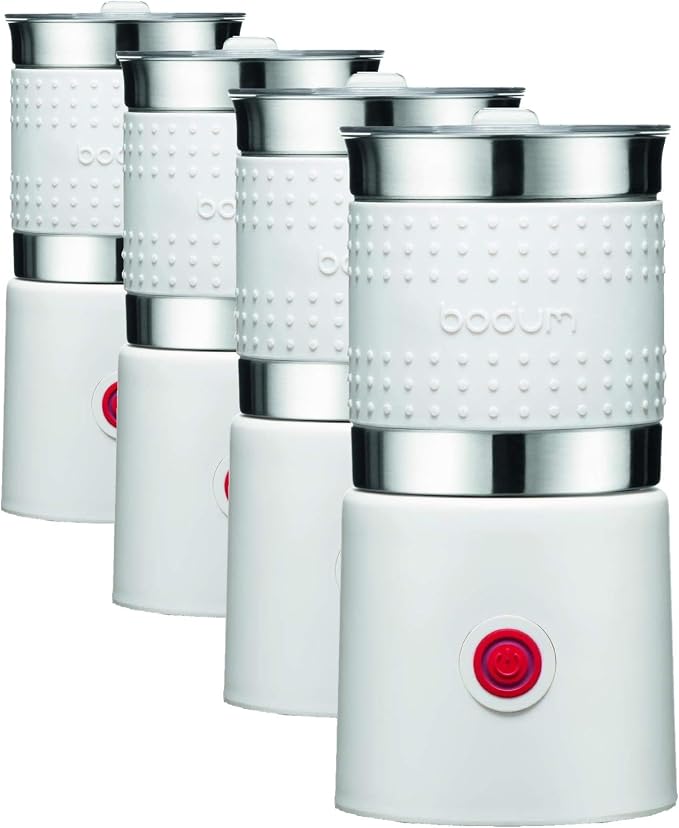 Bistro 13.5oz Bistro Barista Electric Milk Frother, Automatic Temperature Control, Boil-Dry Protection, White (Pack of 4)