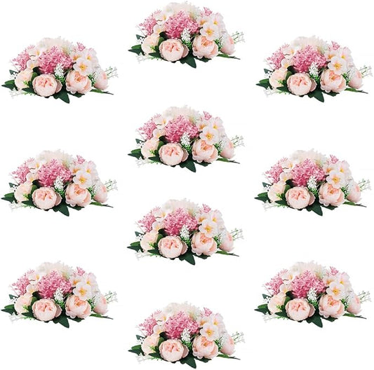 Flower Balls Centerpieces for Tables: 10 PCS Pink Flowers for Centerpieces Floral Arrangements Centerpiece for Wedding Party Celebration Home