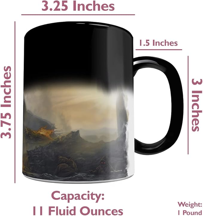 Morphing Mugs Star Wars – The Mandalorian – Undeterred - Thomas Kinkade Studios – One 11 oz Color Changing Ceramic Mug – Image Revealed When HOT Liquid Is Added! MMUG1444