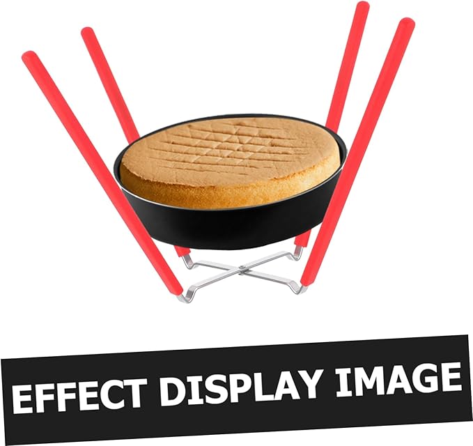 Cabilock Collapsible Stainless Steel Chiffon Cake Stand Baking Rack for Cooling Inverted Cake Holder Folding Baking Stand