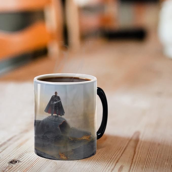 Morphing Mugs Star Wars – The Mandalorian – Undeterred - Thomas Kinkade Studios – One 11 oz Color Changing Ceramic Mug – Image Revealed When HOT Liquid Is Added! MMUG1444