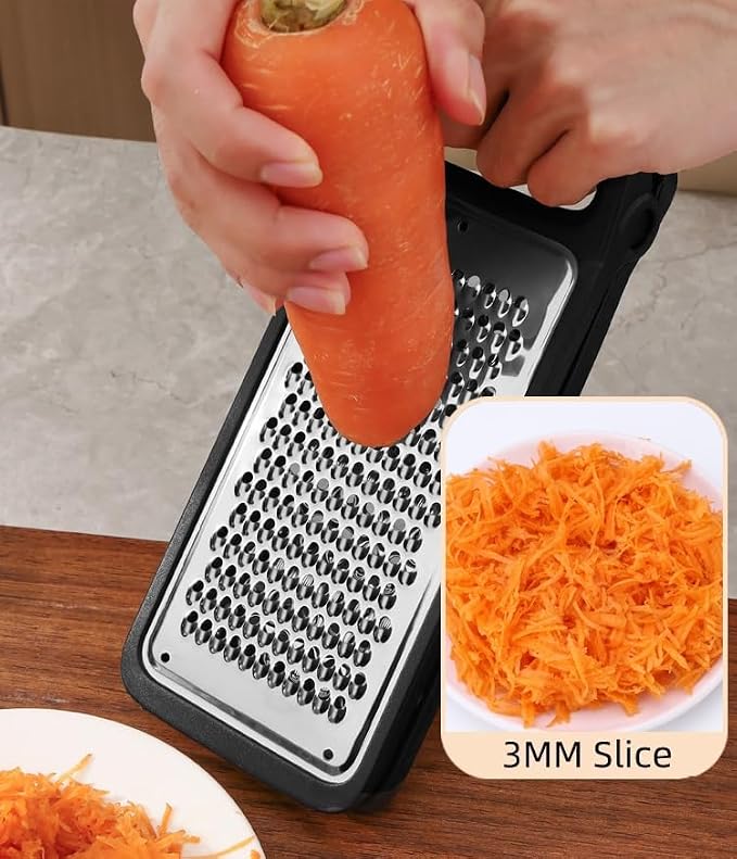 WDKELLFAmily Two-Fold Etched Grater 2-IN-1 Grater For Cheese, Kitchen