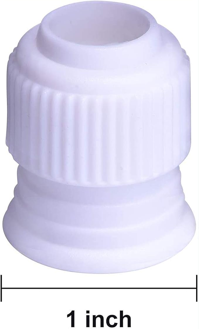 Shappy 30 Pieces Coupler Piping Bag Plastic Standard Couplers Cake Decorating Pipe Tip for Frosting Icing Nozzles (1.2 x 1 Inch)