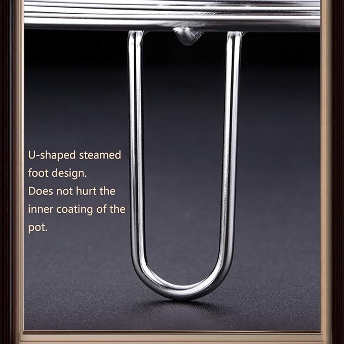 Steam Rack, Stainless Steel Round Steaming Rack Stand, Cooling Rack Trivet, Wire Steamer Kettle Racks Holder, Pot Steamers Insert Food Stand, Cooking Steaming Baking Stand (15.5cm/6.1in)