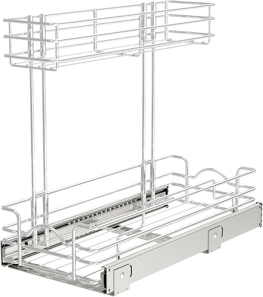 REV-A-SHELF Two-Tier Undersink Steel Wire Pullout Organizer