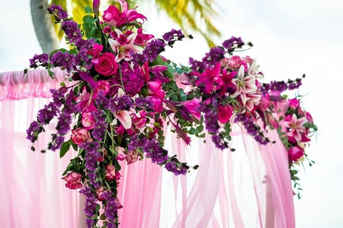 10PCS Bougainvillea Artificial Flowers 29.50" Silk Bougainvillea Vines Fake Flowers Branches Purple Long Stem Faux Flowers for Home Garden DIY Decorations Wedding Centerpieces (Purple)
